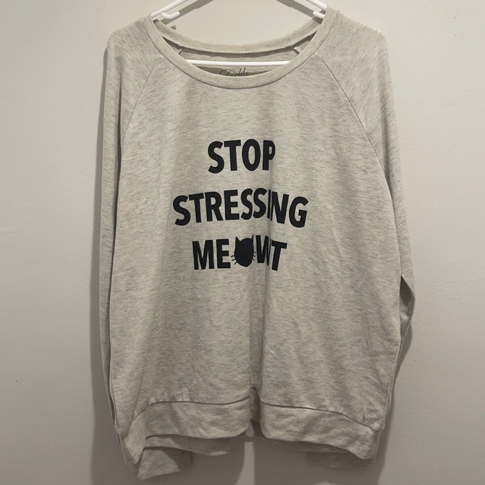 Stop stressing meowt sweater